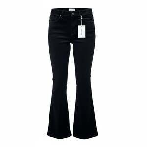 FRAME Le High Flare Velveteen Jeans in Black